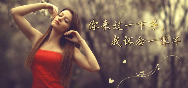 你来过一下子，我怀念一辈子